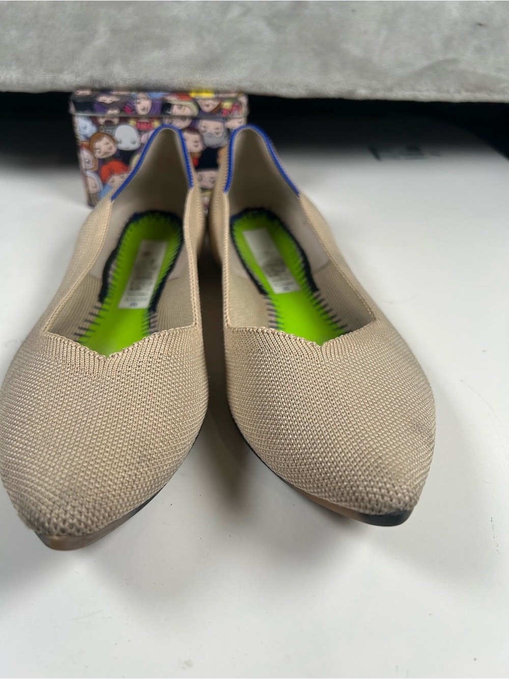 Rothy’s Neutral Knit Pointed-Toe Women’s Flats - Beige - Picture 11 of 11